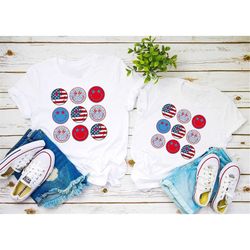American Smiley Face Shirt,Independence Day Shirt,Patriotic Gift,4th Of July Shirt,Gift For Her,American Women T-Shirt,R