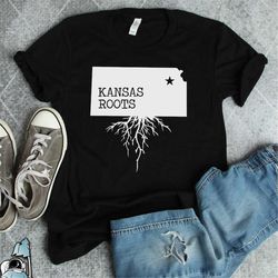 Kansas Roots Shirt, Kansas Shirt, Kansas Gifts, State of Kansas, Kansas Map, State Roots Shirt, Kansas Map Print, Kansas