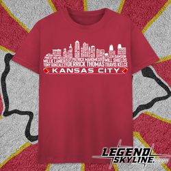 Kansas City Football Team All Time Legends, Kansas City Skyline shirt