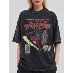 Vintage 90s The Amazing Spider-Punk T-Shirt, Retro Spiderman Comic Shirt, Spider-Man Across the Spider-Verse 2023 Shirt,