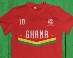 Ghana Soccer Shirt, Mens African Personalised Tee, Boys Black Stars Shirt, Ghanaian Gift  321