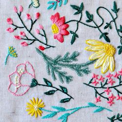 Anchor Flower field - ANC0003-78 - Downloadable PDF, English Embroidery & Cross-Stitch