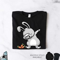 Bunny Shirts, Pet Bunny Gift, Easter Shirt, Dabbing Bunny Shirt, Easter Gifts, Easter Egg Hunt Shirt, Egg Hunting Shirt,