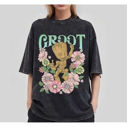 guardians of the galaxy t shirt, groot floral dance poster shirt, disneyland vacation trip gift shirt, disney groot shir