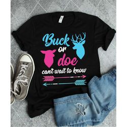 buck or doe shirt, gender reveal party, pregnancy announcement, gender party, girl or boy, baby shower gift, baby reveal