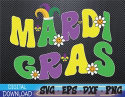 Groovy Mardi Gras, Mardi Gras Svg, Eps, Png, Dxf, Digital Download