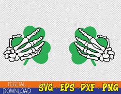 Shamrock Hand Skeleton, St Patrick Day svg, Irish svg, Skeleton Boob Hand svg, Shamrock Boob Hand svg, Funny St. Patrick