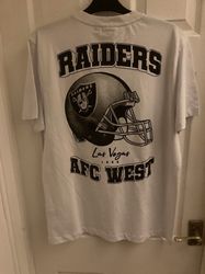NFL Raiders black & white t-shirt - Size Medium