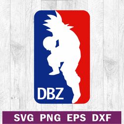 Songoku dragon ball NBA logo SVG, Dragon ball DBZ SVG, NBA logo goku SVG cut file