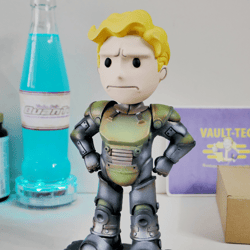 Vault Boy in power armor | Fallout bobblehead figure