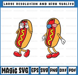 Hot Dog Griddy Dance Hotdog 4th of July Svg, Usa Flag Hot Dog Svg, Usa Flag Png, Hot Dog Png, Digital Downloads
