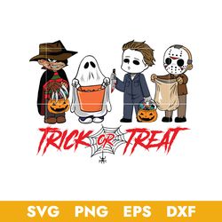 Trick Or Treat Svg, Horro Friends Halloween Svg, Halloween Svg, Png Dxf Eps Digital File