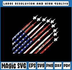 Fighter Jet Airplane USA Flag 4th Of July Patriotic Png, American Flag Jet Fighter Png, Independence Day Png, Digital