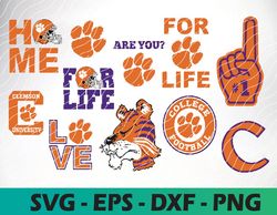 Clemson Tigers Football Teams svg, Clemson Tigers svg, Logo bundle Instant Download