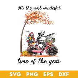 It's The Most Wonderful Time Of The Year Svg, Jack Skellington And Sally Svg, Halloween Svg, Png Dxf Eps Digital File