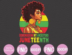 Black Women Remembering My Ancestors Juneteenth Svg, Eps, Png, Dxf, Digital Download