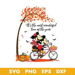 It's The Most Wonderful Time Of The Year Svg, Mickey And Minnie Halloween Svg, Halloween Svg, Png Dxf Eps File