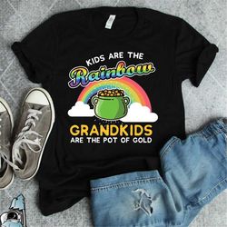 grandparents shirt, grandma gift, grandpa gift, grandkids are the pot of gold, grandmother gift, grandpa shirts, new gra
