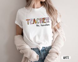 Personalized Name Teacher T-Shirt, Custom Name shirt, Teacher Team Shirts, Personalized School Shirt, Teacher Gifts, Cus