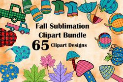 Fall Sublimation Clipart Bundle SVG Set