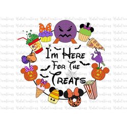 I'm Here For The Treats Halloween Svg Png, Carnival Food, Trick Or Treat, Spooky Vibes, Boo, Fall, Svg, Png Files For Cr