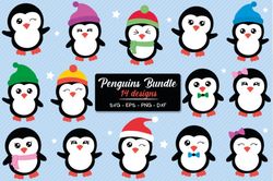 Penguins Bundle Svg, Christmas Penguins