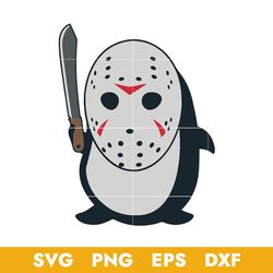 Penguin Jason Voorhees Svg, Jason Voorhees Svg, Halloween Svg, Png Dxf Eps Digital File