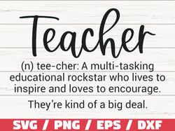 Teacher Definition SVG , Cut File , Cricut , Commercial use , Silhouette , DXF file , Teacher Shirt , Teacher Life SVG ,