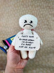 Joy doll Simpleman with emotional phrase for Emotional health, mental health, to embrace your emotions