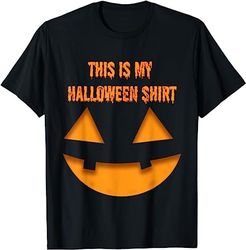 This Is My Halloween Shirt Pumpkin Face T-Shirt