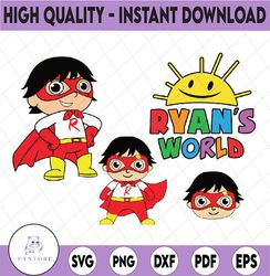 Ryans World Characters PNG SVG JPG Digital downloads, Birthday Characters Png, Digital Files, Kids character Svg