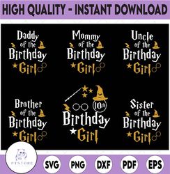 Wizard Birthday Squad Svg, Magic Birthday Svg, Personalized Birthday Family, Custom Age Birthday Svg, Digital Download