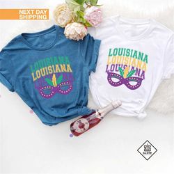 Louisiana Mardi Gras Party Shirt,Women Mardi Gras Shirt,Fat Tuesday Shirt,Mardi Gras Mask Shirt,Mardi Gras Festival Shir