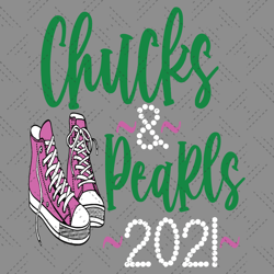 Chucks And Pearls 2021 Kamala Svg, Trending Svg, K