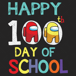 Happy 100th Day Svg, 100th Day Svg, Back To School