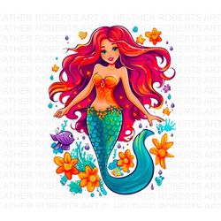 Mermaid Sublimation Clipart, Mermaid PNG, Cute Mermaid PNG, Mermaid Clipart, Sublimation, Mermaid Theme Party, Mermaid S