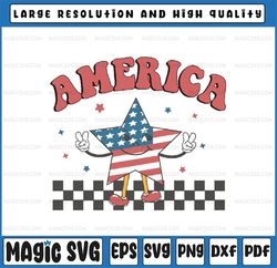 America Star Svg, America Flag Star Svg, 4th of July Png, Independence Day Png, Digital Download