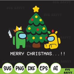 Crewmate Tree, Among Us Tree, Funny Christmas Tree, Christmas Lights Svg, Among Us Queen, Game Lover Svg