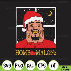 Post Malone Home Svg, Malone Home Alone Svg, Music Christmas Svg, Rock Music Lover Svg