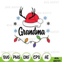 Grandma Christmas Svg, Matching Family Christmas Pajamas, Personalized Christmas Family Svg