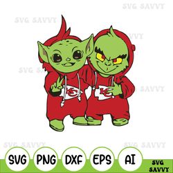 Baby Yoda And Grinch Svg Download, Kansas City Chiefs Svg , Kc Chiefs Logo Svg , Disney Movies Svg , Nfl Football Svg ,