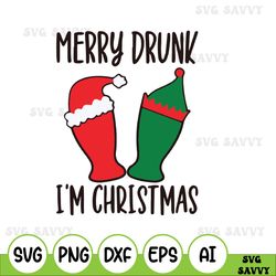 Christmas Svg, Merry Drunk I'm Christmas Svg Funny Christmas Svg, Christmas 2021 Svg, Santa Svg, Christmas Svg