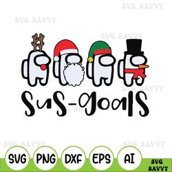 Naughty Nice Imposter Svg, Among Imposter Svg, Sus Svg Sus Christmas Svg, Cricut, Silhouette Vector Cut File Sus Svg Amo
