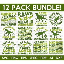Retro Dinosaur SVG Bundle, Dinosaur Quotes SVG, Dinosaur svg, Dinosaur Lover svg, T-Rex SVG, Kids Shirt svg, Cricut Cut