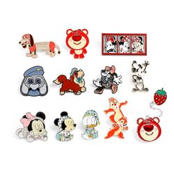 Cartoon Mickey Minnie Lapel Pins Cute Disney Figure Brooches Winnie Donald Metal Badges for Backpack