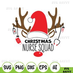 Christmas Nurse Squad Svg, Nurse Svg, Christmas Reindeer Svg, Rudolph Rudolf Svg, Santa Hat Svg, Digital Download For