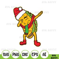 Dabbing Santa Taco Christmas Xmas Holiday, Christmas Svg, Christmas Svg Files