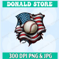 Patriotic Baseball 4th Of July Men USA American Flag Boys Png, 4th of July png, Independence Day png, Baseball png