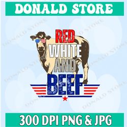 Red White And Beef Png, 4th July Png, Cow July 4th America SPngvg, Highland Cow Png, 4th Of July Png, Cow Png, Png File