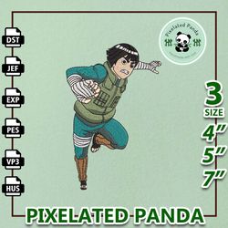 Rock Lee Embroidery Design File, Naruto Anime Embroidery Design, Machine Embroidery Design File, Instant Download
